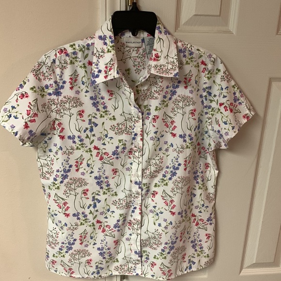 Botanical Print White Stag Blouse - Picture 2 of 4